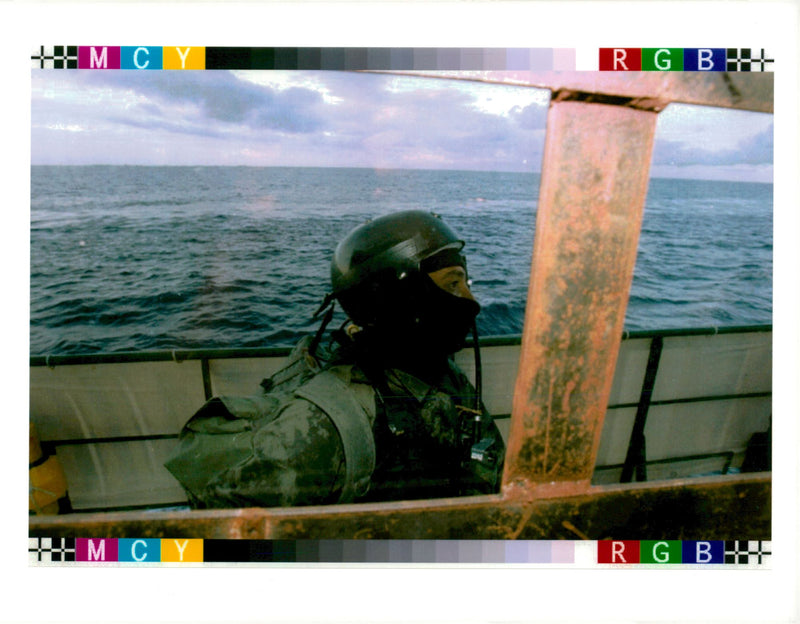 a member of french commando - Vintage Photograph