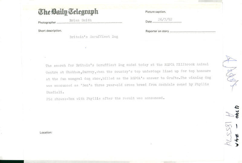 Ben with phyllis after the result was announced. - Vintage Photograph