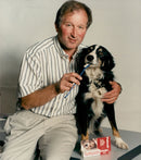 Dog with a man. - Vintage Photograph