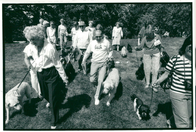 Police dogs max 4years old and hus handler pc gary. - Vintage Photograph