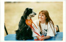 Winner of scruffiest dog darcy with owner polly. - Vintage Photograph