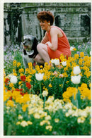 Dog and a man. - Vintage Photograph