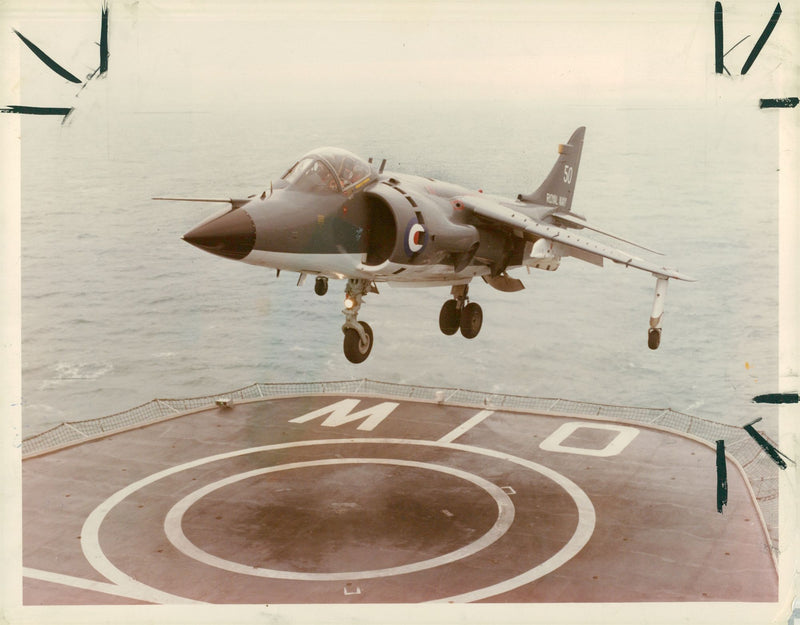 British Aerospace Sea Harrier Jet fighter. - Vintage Photograph