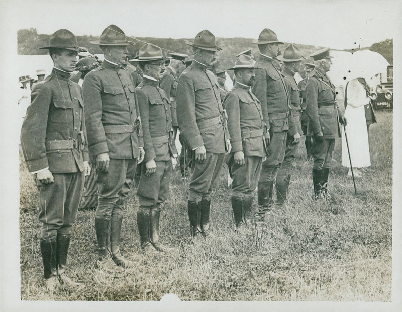 The are standing and they are ready to fight. - Vintage Photograph