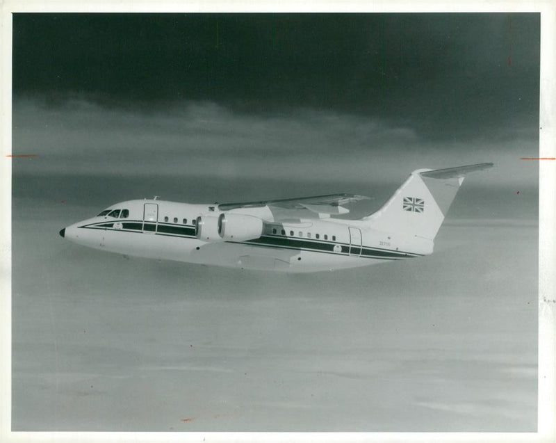 The first bae 146  of the queens flight. - Vintage Photograph