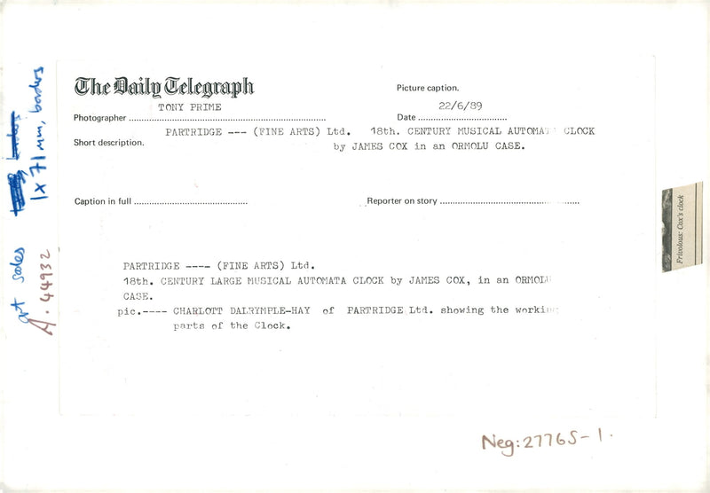 musical automatic clock - Vintage Photograph