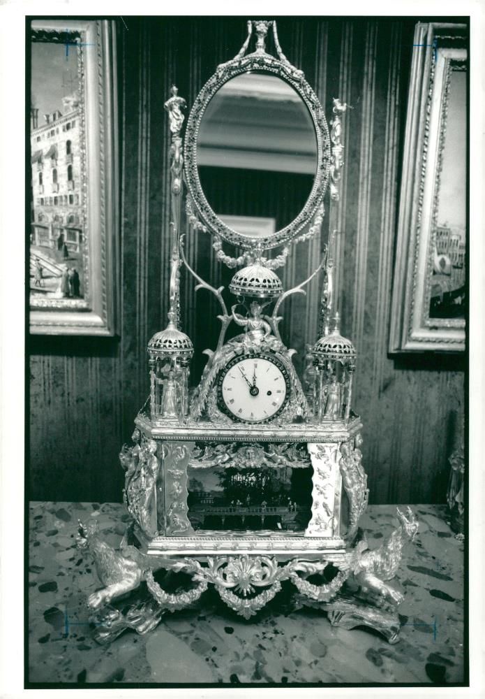 musical automatic clock - Vintage Photograph