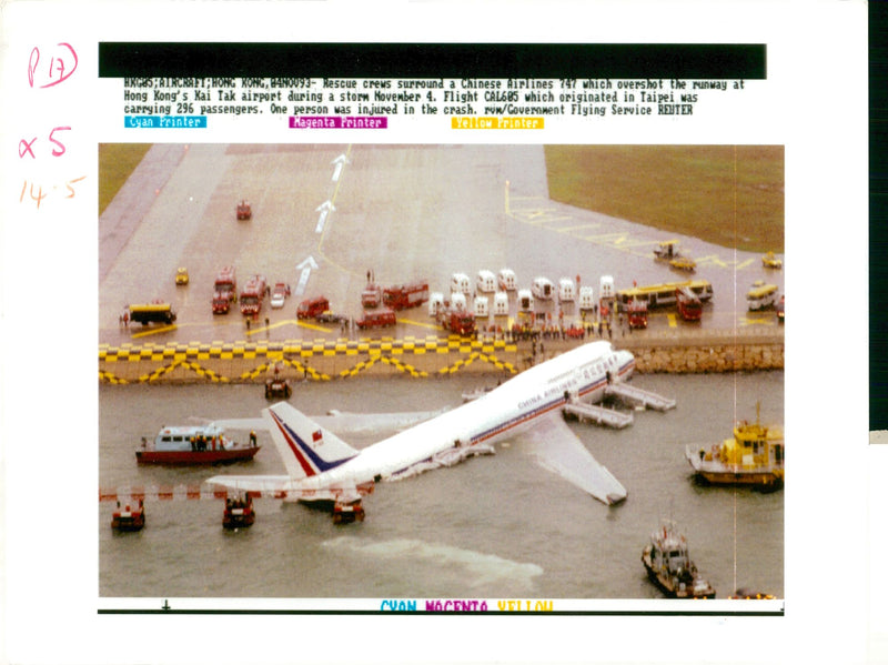 Aircraft crashes(Gen 1980-94): jumbo jet - Vintage Photograph