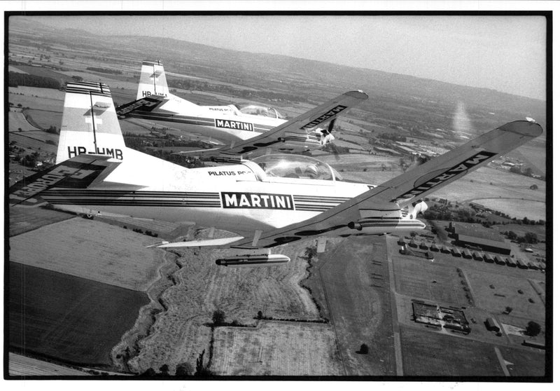 martini patrouilli aerobatic team - Vintage Photograph