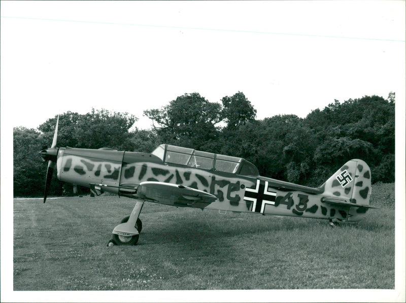 Pilatus PC-7 at the museum at hendon - Vintage Photograph