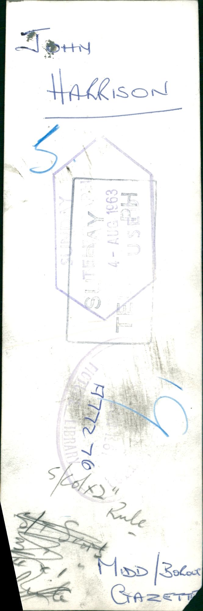 John Harrison - Vintage Photograph