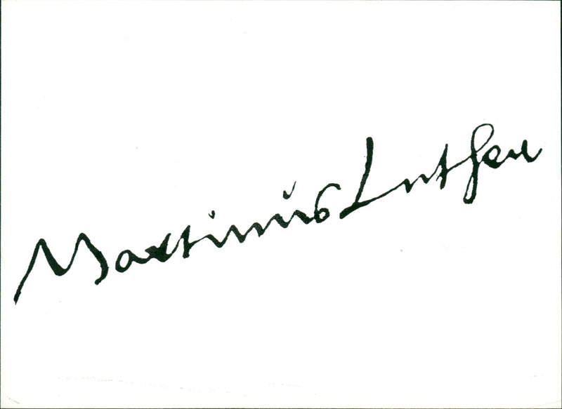 Martin Luther's Signature - Vintage Photograph