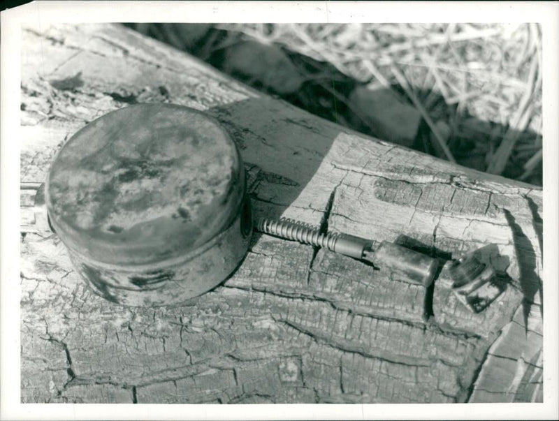 The SovietâAfghan War, anti tank mine - Vintage Photograph