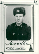 The SovietâAfghan War, new year greeting from a russian soldier. - Vintage Photograph