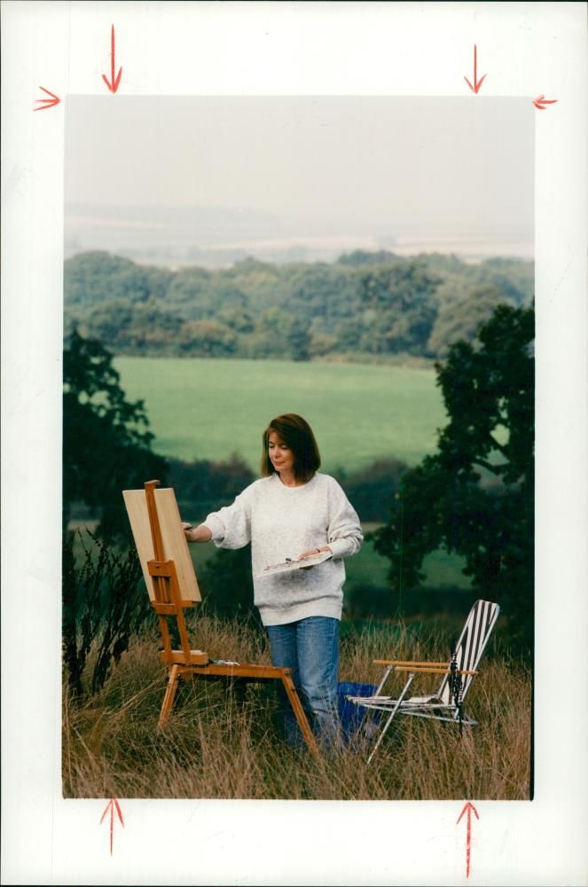 Painting Keeps Sylvie Guttridge's Blood Pressure Down - Vintage Photograph