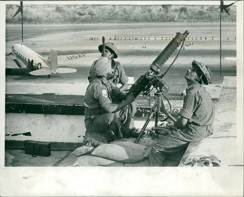 africa: katanga soldier. - Vintage Photograph
