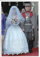 Military commander Arkan with his bride Ceca - Vintage Photograph