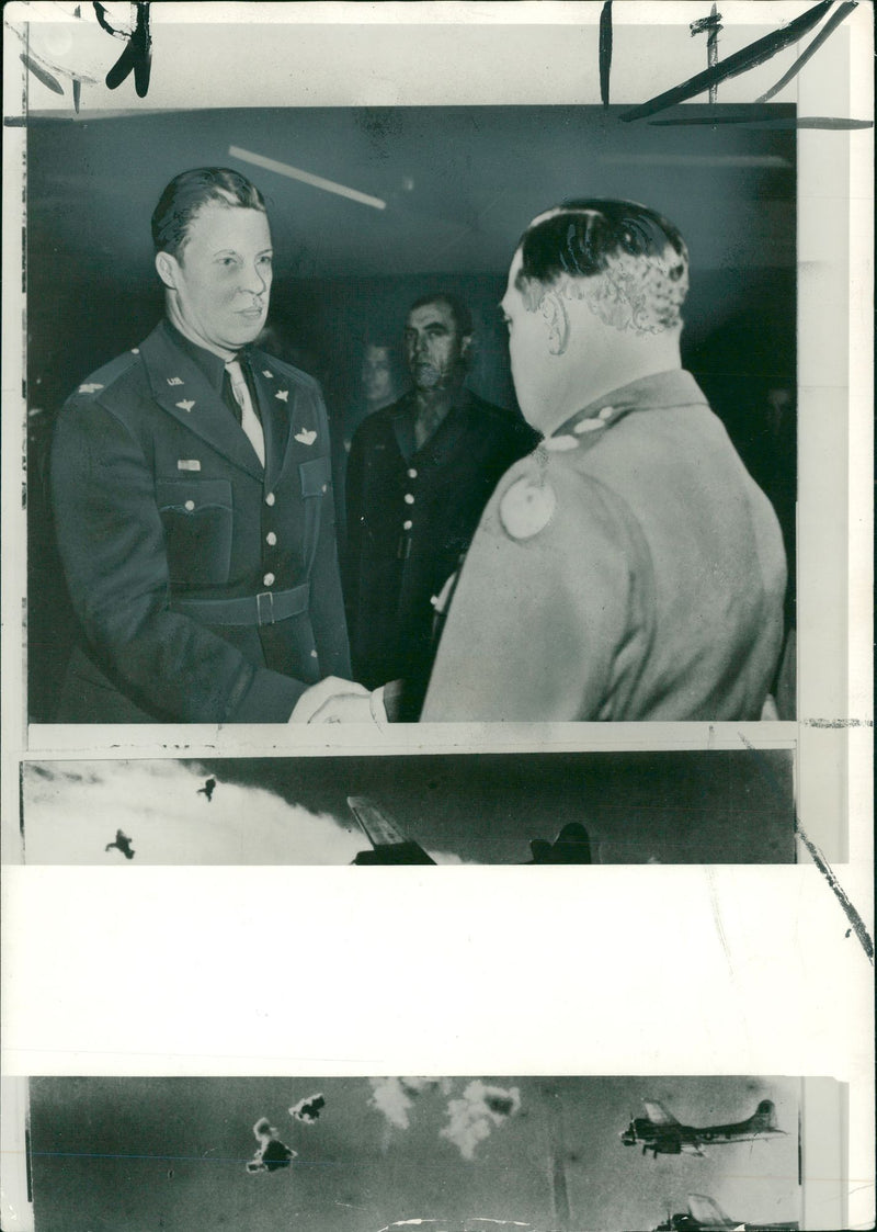 colonel mo preston and top brass - Vintage Photograph