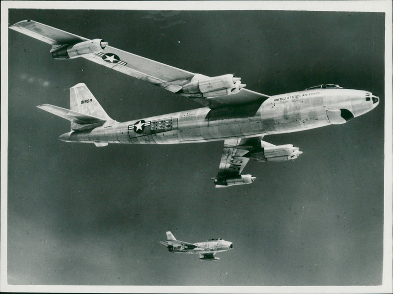 Aircraft: B-47 and F-86 - Vintage Photograph