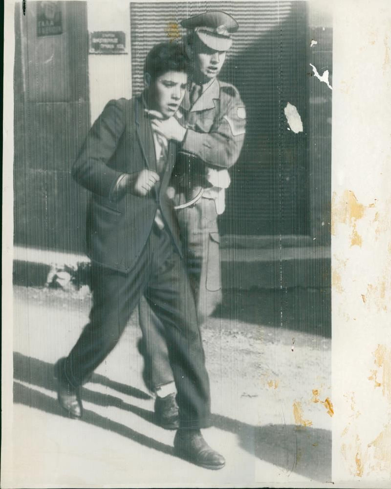 Arrests in Eoka strike. - Vintage Photograph