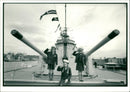 HMS Belfast- Fifty tears afloat, March 1988. - Vintage Photograph