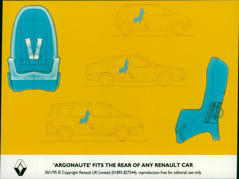 Argonaute fits the rear of any renault car. - Vintage Photograph