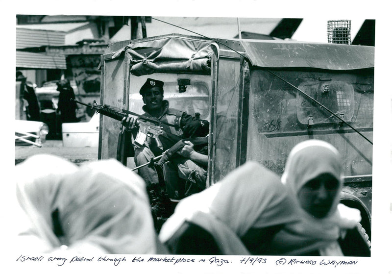 ArabâIsraeli army patrol - Vintage Photograph