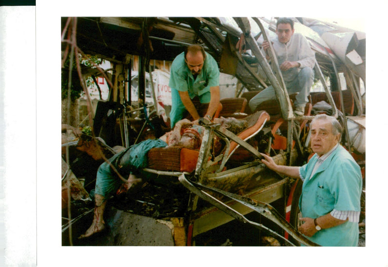 HAMAS AFTER BOMB EXPLODES. - Vintage Photograph