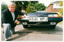 Paul Armiger and his VOLVO Car. - Vintage Photograph