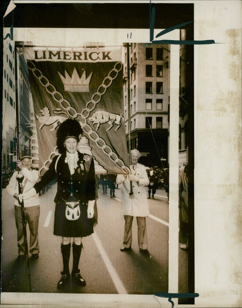 Edward Koch marches down Fifth Avenue - Vintage Photograph