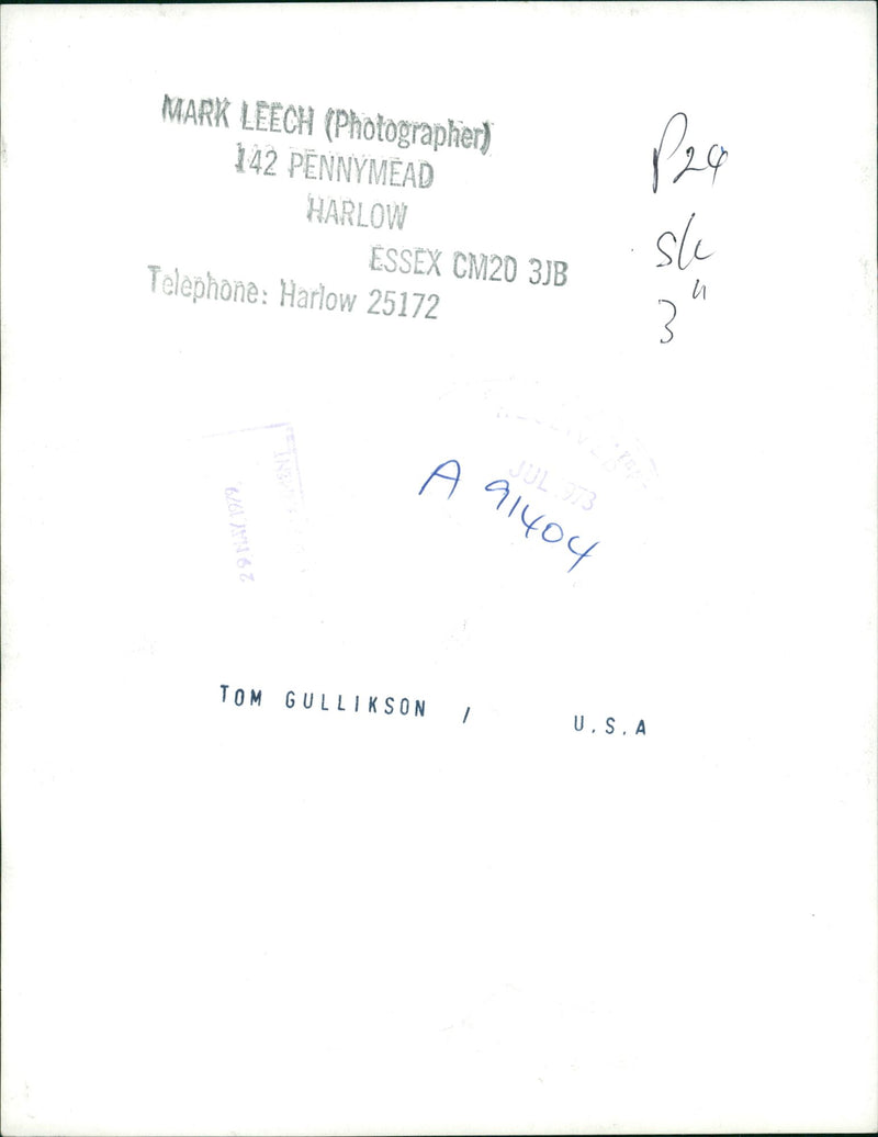 Tim Gullikson - Vintage Photograph