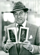 Rex Harrison with his poetry book "If Love Be Love" - Vintage Photograph