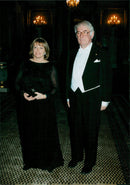 Nobel dinner at the castle. Nobel laureate Seamus Heaney with spouse Marie - Vintage Photograph
