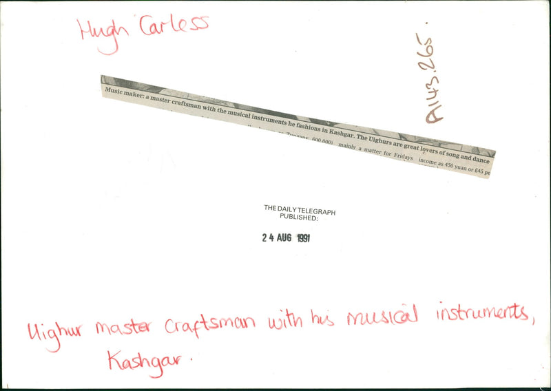 Chinese music maker - Vintage Photograph