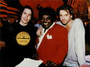 Musician Jools Holland (L) with Percy Sledge and Michael Hutchence - Vintage Photograph