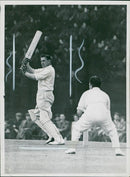 Arthur Fagg Cricketer with another player. - Vintage Photograph
