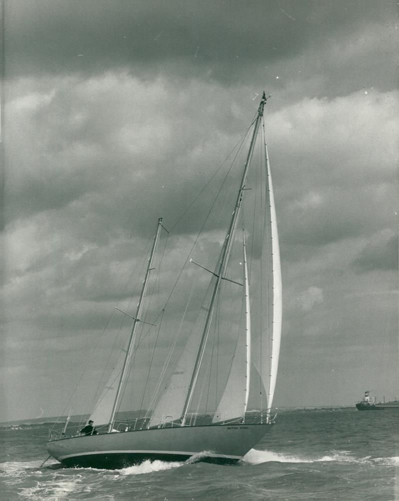 Ship, yacht, British: - Vintage Photograph
