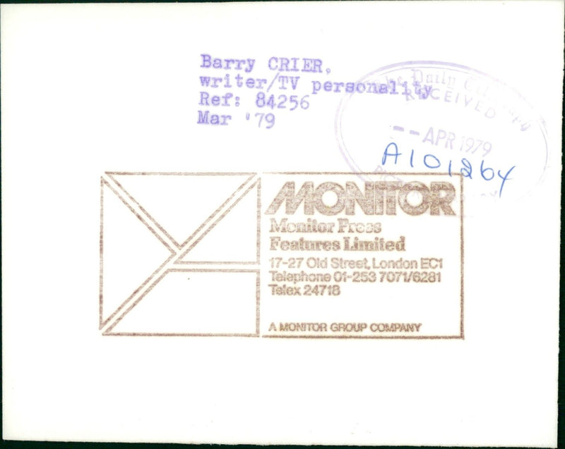 Barry Cryer Writer. - Vintage Photograph