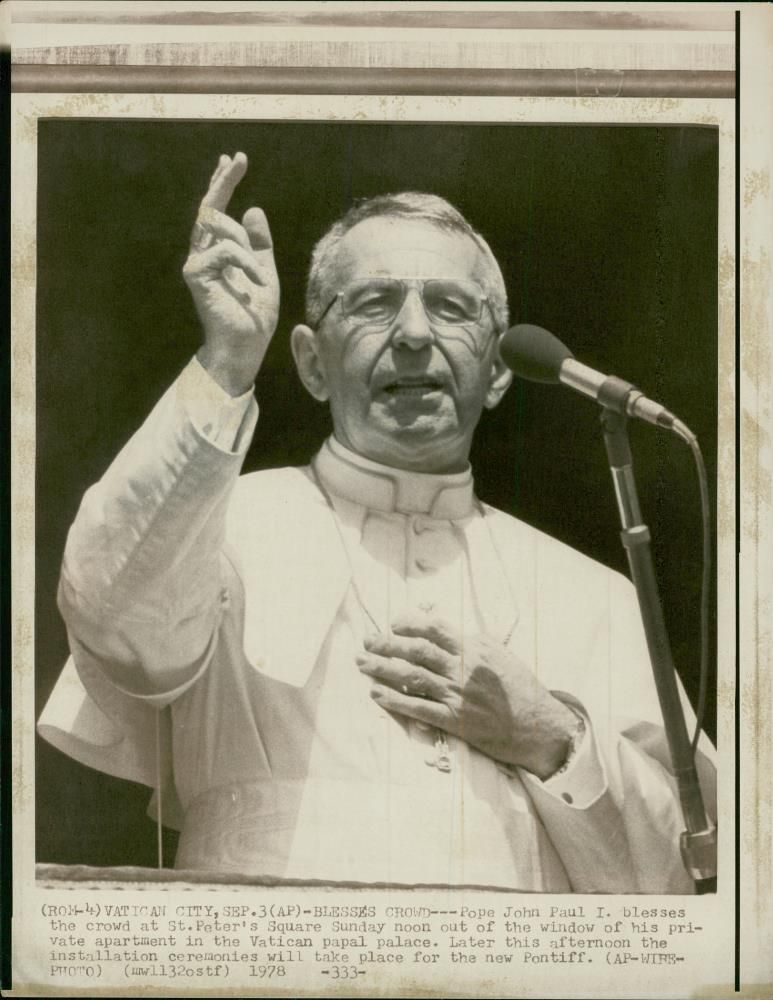 pope john paul - Vintage Photograph