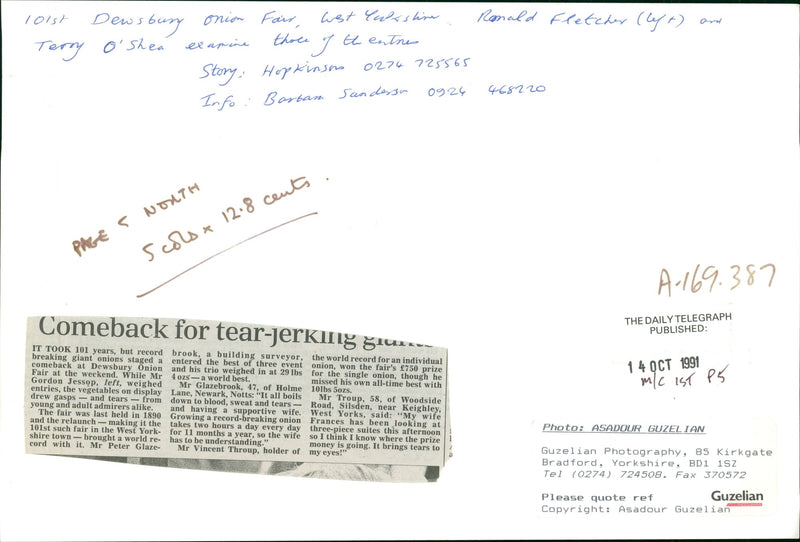 Vegetable Onions - Vintage Photograph