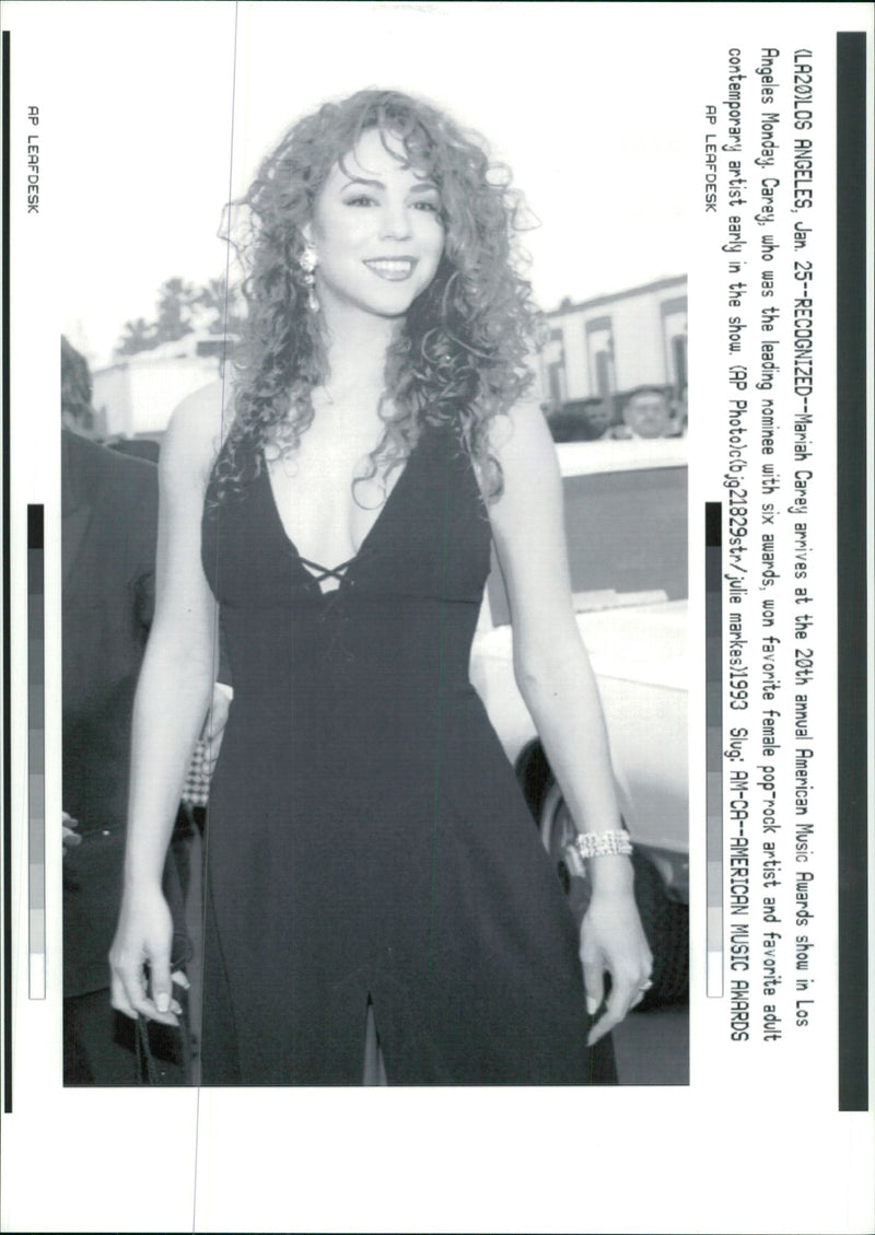 Mariah Carey American singer-songwriter. - Vintage Photograph
