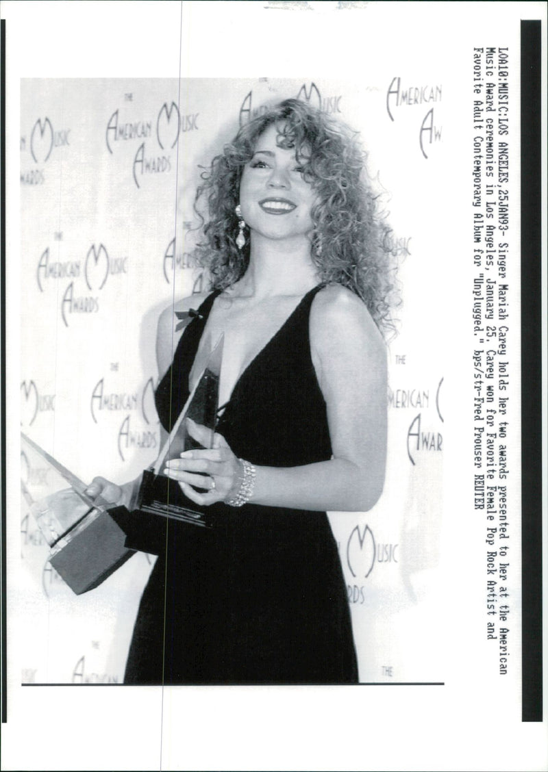 Mariah Carey American singer-songwriter. - Vintage Photograph