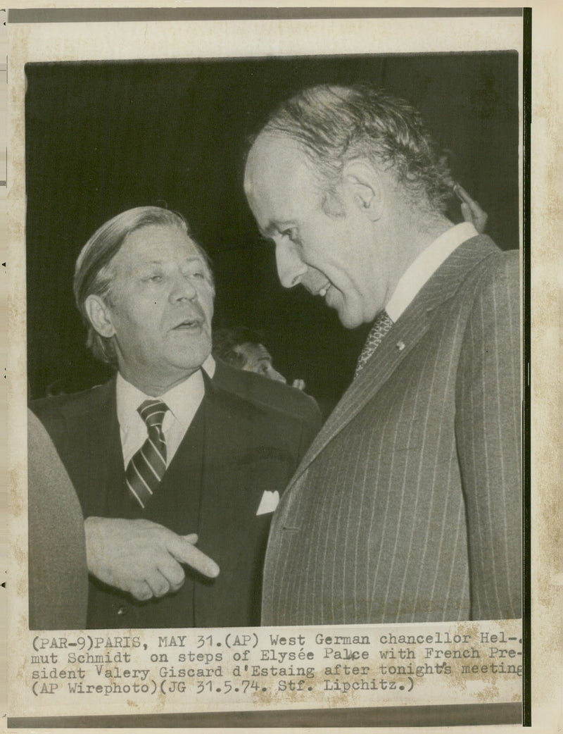 Helmut Schmidt Former Chancellor of West Germany. - Vintage Photograph