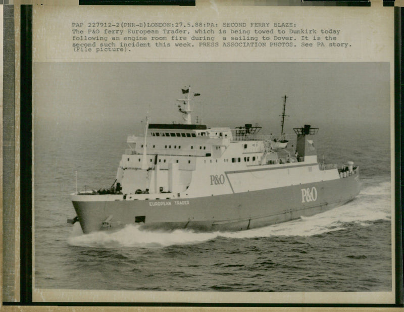 european trader ship - Vintage Photograph