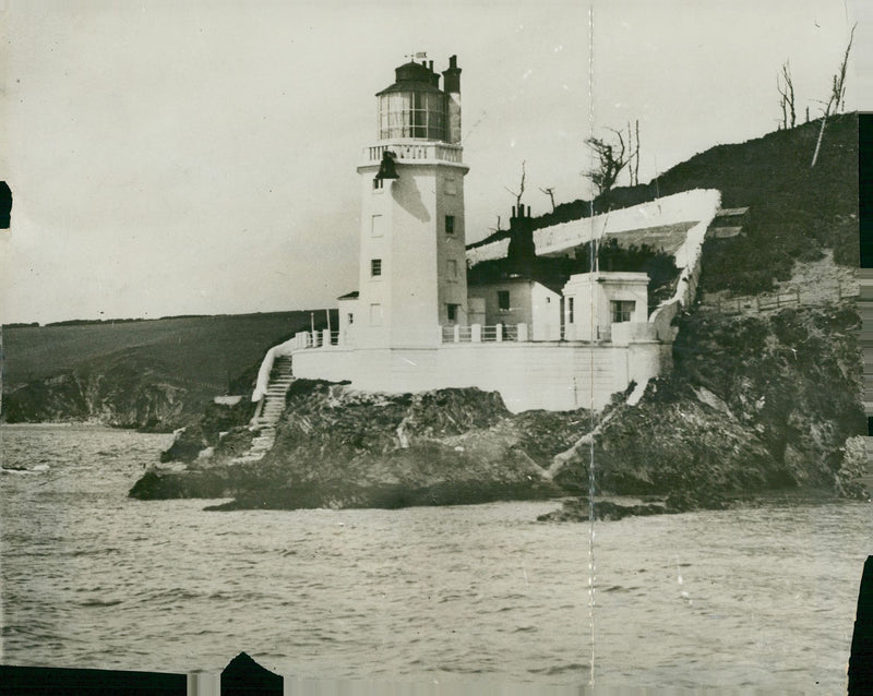 St. Anthony Lighthouse at Falmouth. - Vintage Photograph