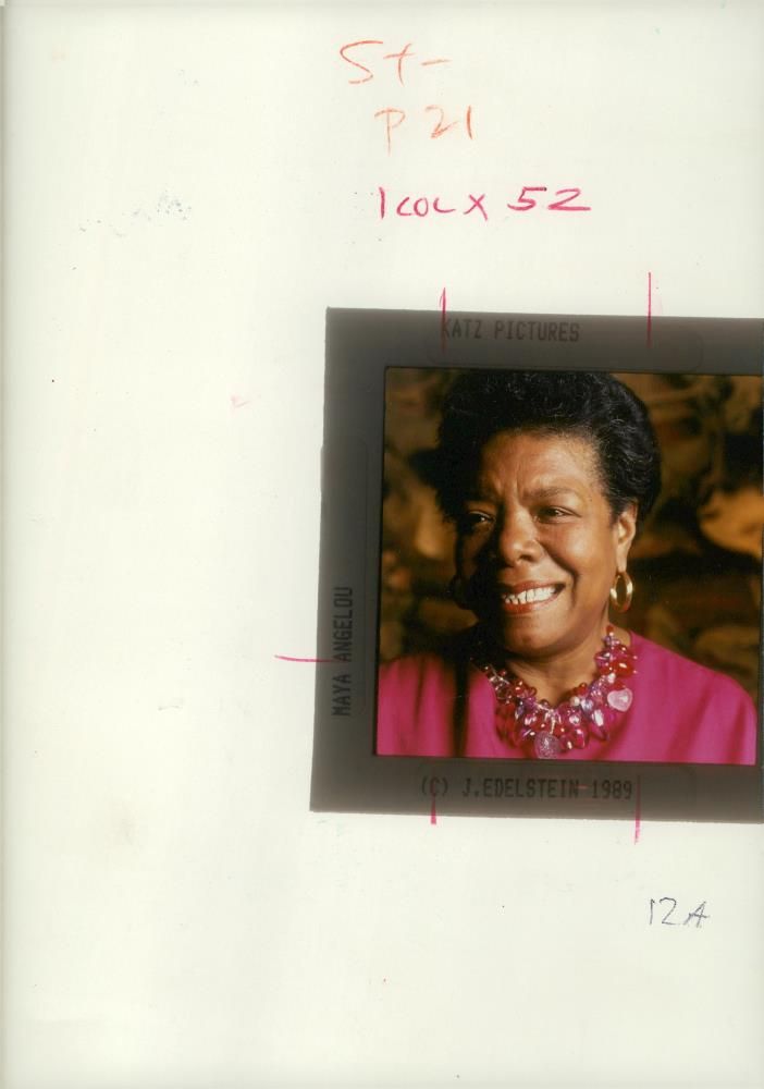 Maya Angelou American poet. - Vintage Photograph