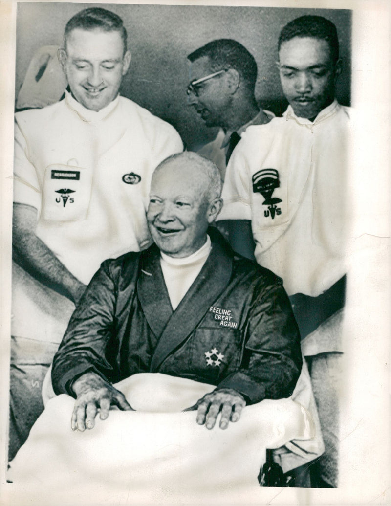 Dwight D. Eisenhower with gordon army. - Vintage Photograph