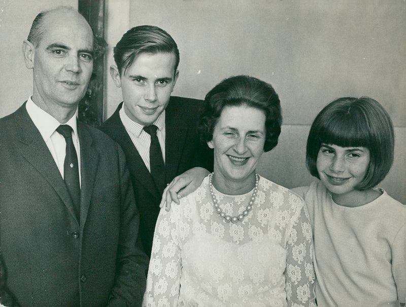 The Danish team in the music competition "Fyrklang" on TV - Vintage Photograph