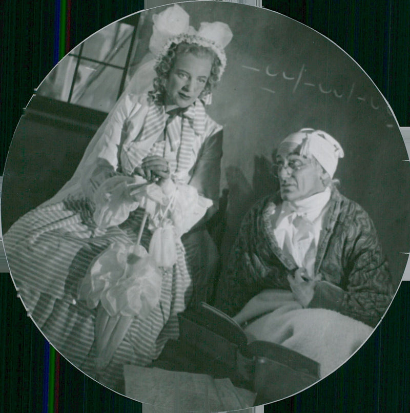 MÃ¤rta EkstrÃ¶m and Gabriel Alw in "The Little Court Concert" at Dramaten - Vintage Photograph