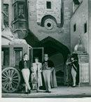Frank SundstrÃ¶m, MÃ¤rta EkstrÃ¶m, Ivar KÃ¥ge and Erik Hell during the rehearsal of "The Little Hov Concert" at Dramaten - Vintage Photograph